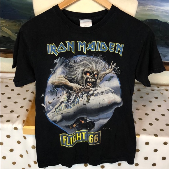 Iron Maiden flight 666 band t shirt small